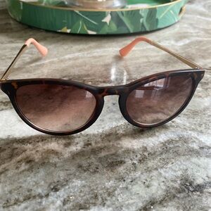 Adrienne Vittadini Tortoise Sunglasses with Pink Accents